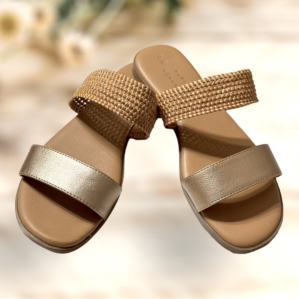 *NWT* LC.Lauren Conrad Sunstone Women's Slide Sandals‎ Size 6.5 Wide - Picture 2 of 7